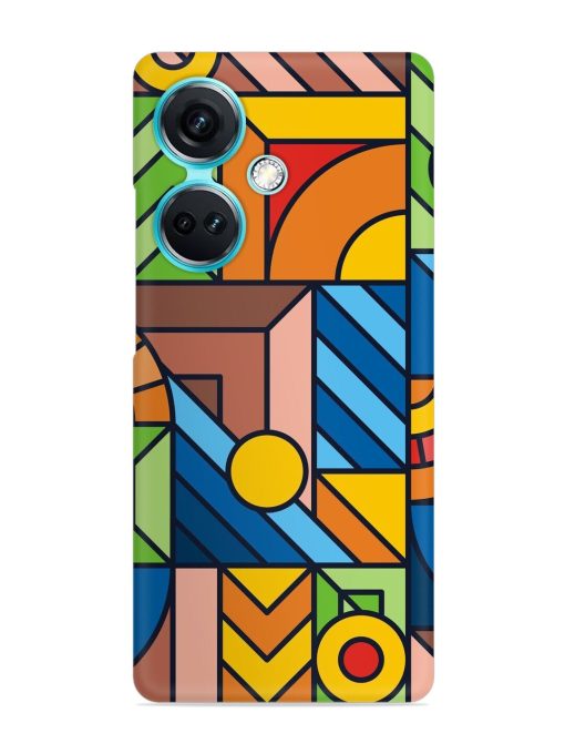 Colorful Geometric Snap Case for Oneplus Nord Ce 3 (5G)