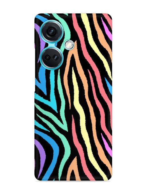 Colorful Abstract Zebra Snap Case for Oneplus Nord Ce 3 (5G)