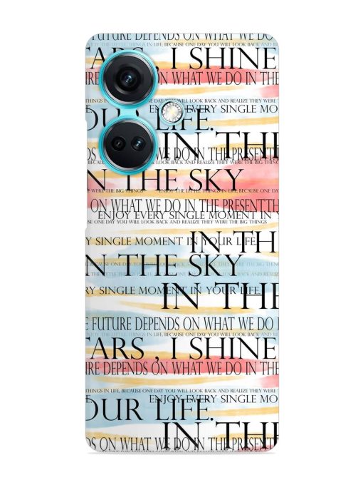 Seamless Slogans Pattern Snap Case for Oneplus Nord Ce 3 (5G)