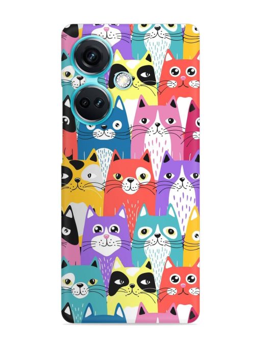 Funny Cartoon Cats Snap Case for Oneplus Nord Ce 3 (5G)