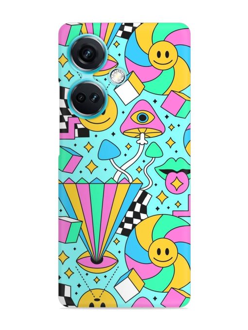 Trippy Rainbow 60S Snap Case for Oneplus Nord Ce 3 (5G)