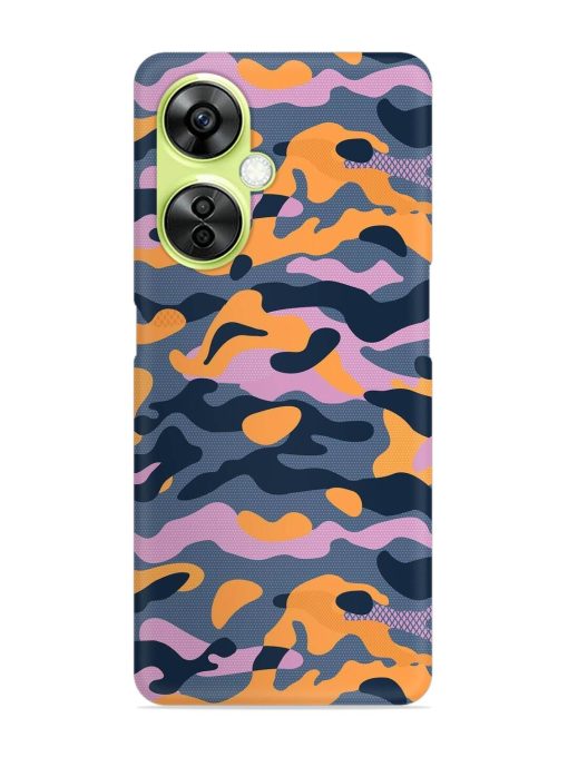 Camouflage Army Military English Orange Art Snap Case for Oneplus Nord Ce 3 Lite (5G) Zapvi