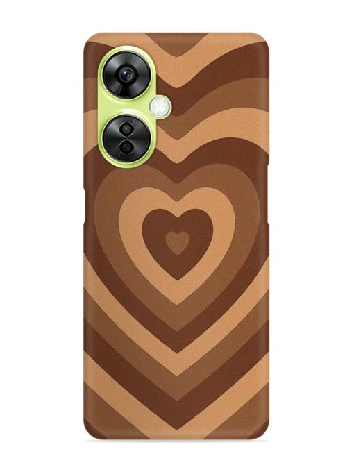 Brown Heart Snap Case for Oneplus Nord Ce 3 Lite (5G) Zapvi