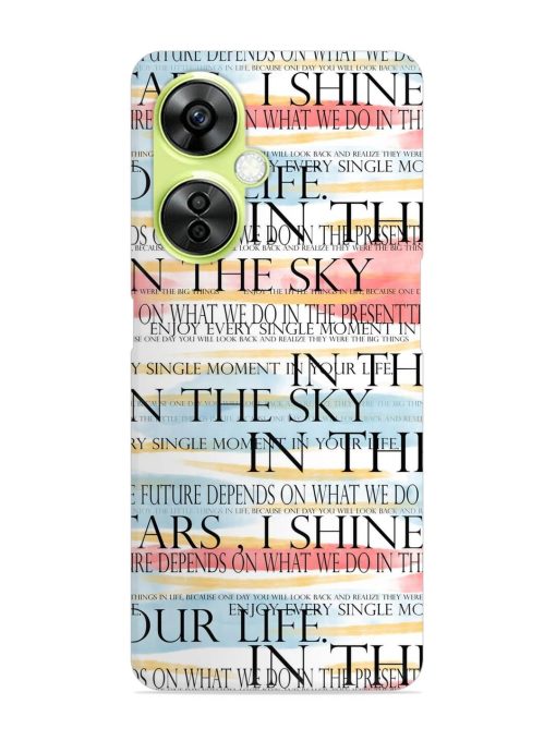 Seamless Slogans Pattern Snap Case for Oneplus Nord Ce 3 Lite (5G) Zapvi