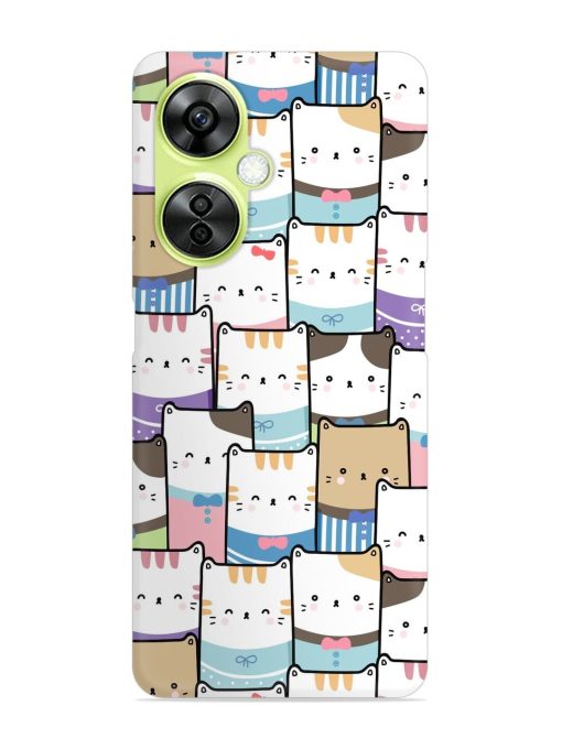 Cute Adorable Cat Snap Case for Oneplus Nord Ce 3 Lite (5G) Zapvi