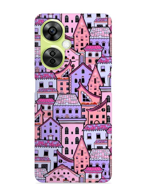 Seamless Pattern Houses Snap Case for Oneplus Nord Ce 3 Lite (5G) Zapvi