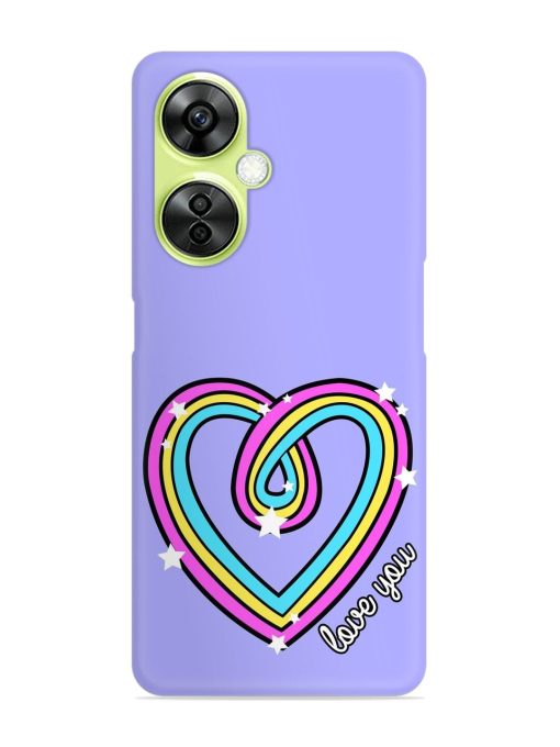 Colorful Rainbow Heart Snap Case for Oneplus Nord Ce 3 Lite (5G) Zapvi