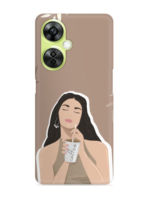 Girl With Coffee Snap Case for Oneplus Nord Ce 3 Lite (5G) Zapvi