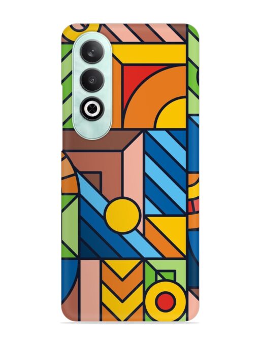 Colorful Geometric Snap Case for Oneplus Nord Ce 4 (5G)