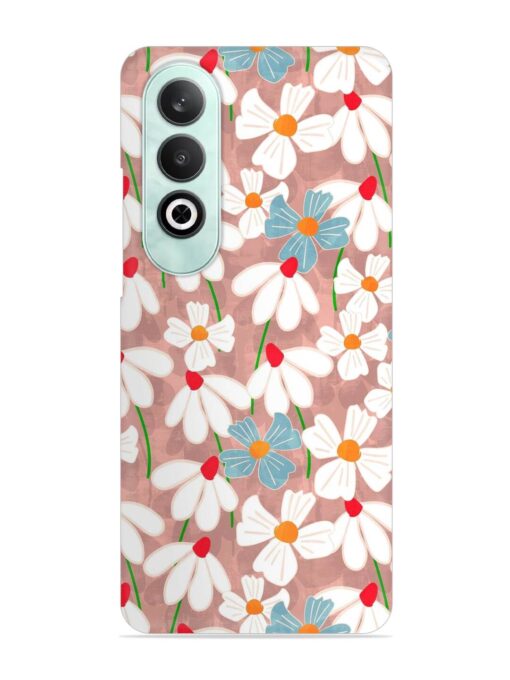 Abstract Petal Flowers Snap Case for Oneplus Nord Ce 4 (5G)