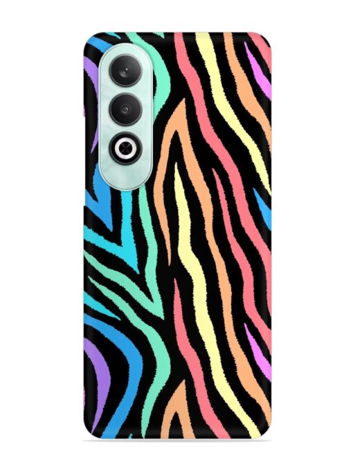 Colorful Abstract Zebra Snap Case for Oneplus Nord Ce 4 (5G)