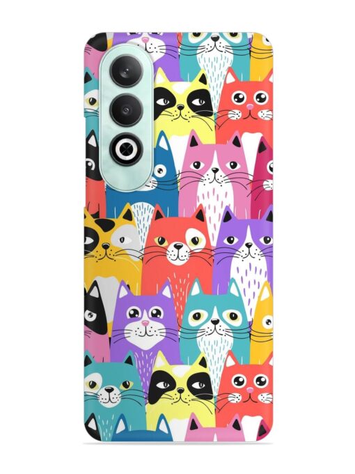 Funny Cartoon Cats Snap Case for Oneplus Nord Ce 4 (5G) Zapvi