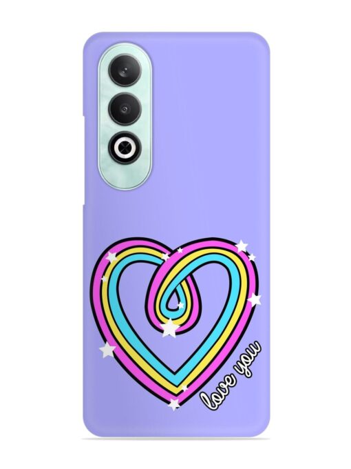 Colorful Rainbow Heart Snap Case for Oneplus Nord Ce 4 (5G)