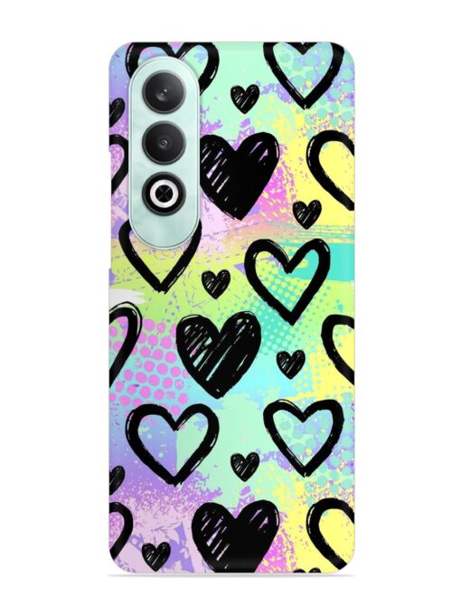 Bright Pattern Hearts Snap Case for Oneplus Nord Ce 4 (5G)