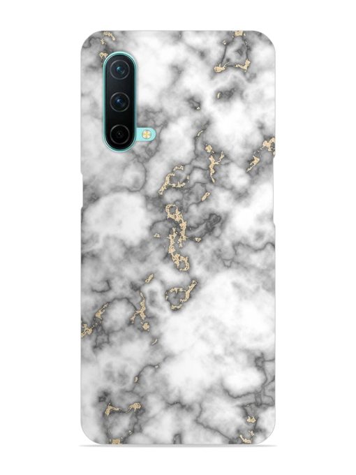 Gray And Gold Marble Snap Case for Oneplus Nord Ce (5G) Zapvi