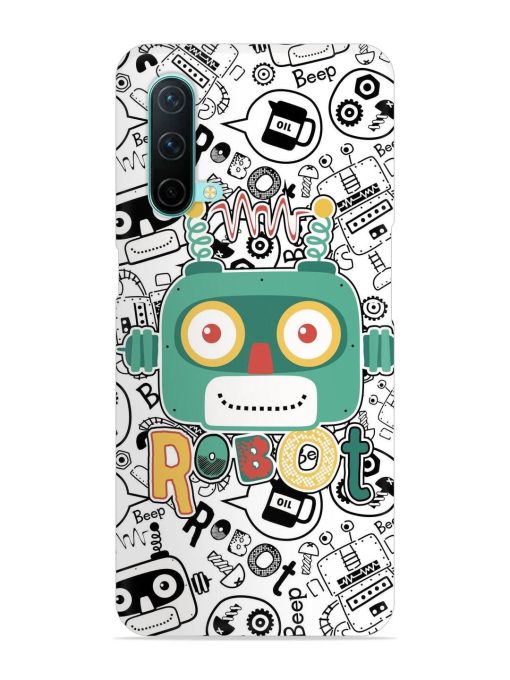 Robot Modern Seamless Pattern Snap Case for Oneplus Nord Ce (5G)