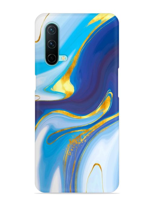 Watercolor Background With Golden Foil Snap Case for Oneplus Nord Ce (5G) Zapvi