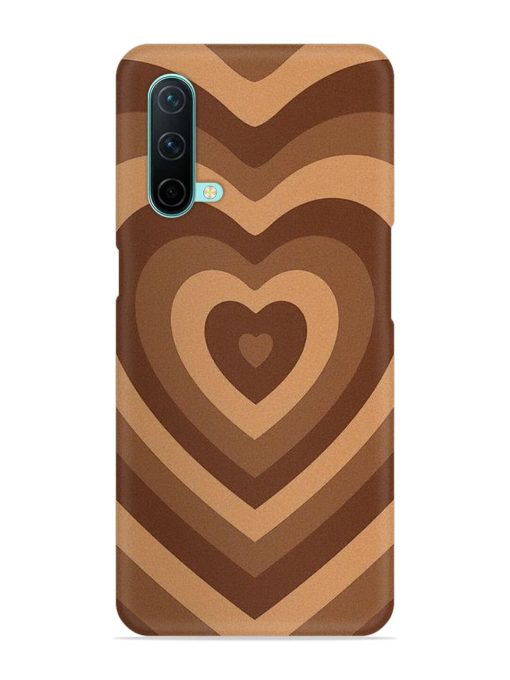 Brown Heart Snap Case for Oneplus Nord Ce (5G)