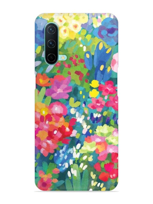 Watercolor Flower Art Snap Case for Oneplus Nord Ce (5G)