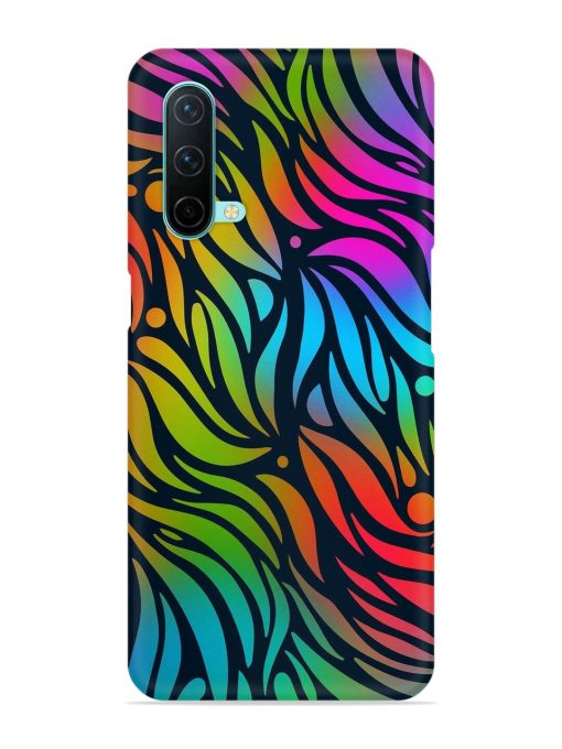 Abstract Leaf Design Snap Case for Oneplus Nord Ce (5G) Zapvi