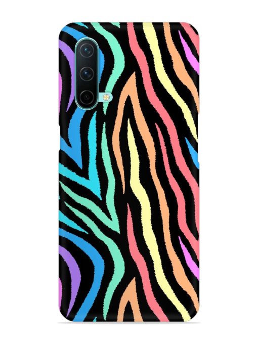 Colorful Abstract Zebra Snap Case for Oneplus Nord Ce (5G)