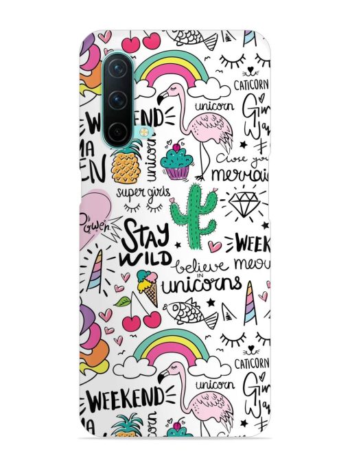 Unicorn Ice Cream Snap Case for Oneplus Nord Ce (5G) Zapvi