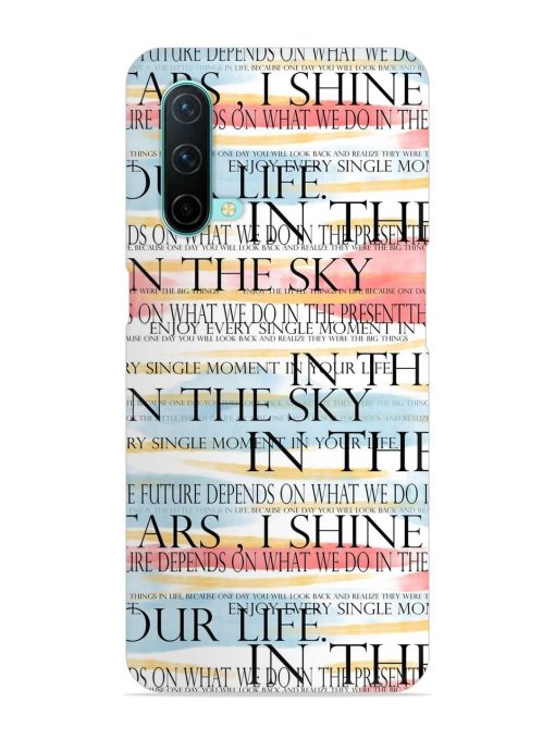 Seamless Slogans Pattern Snap Case for Oneplus Nord Ce (5G)