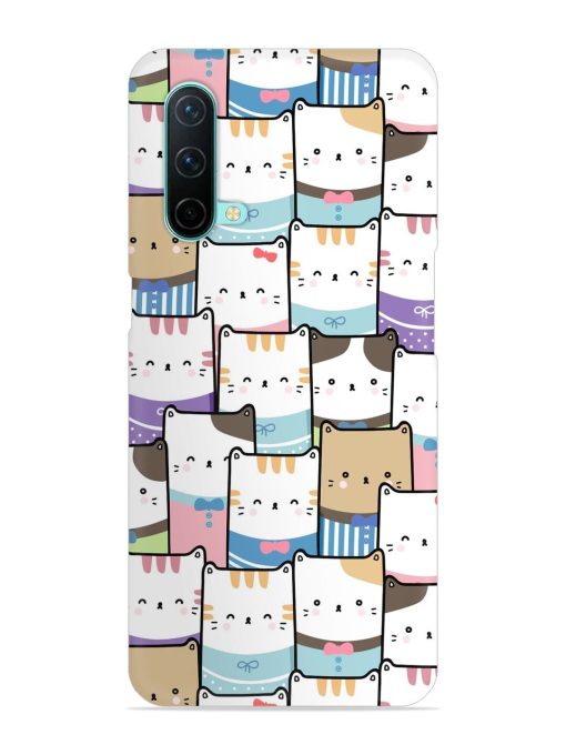 Cute Adorable Cat Snap Case for Oneplus Nord Ce (5G)