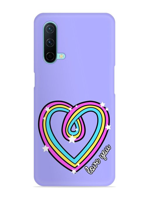 Colorful Rainbow Heart Snap Case for Oneplus Nord Ce (5G)