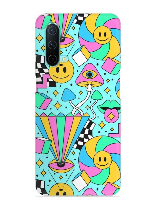 Trippy Rainbow 60S Snap Case for Oneplus Nord Ce (5G) Zapvi