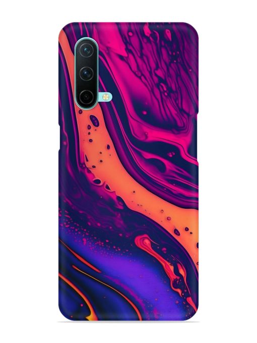 Fluid Blue Pink Art Snap Case for Oneplus Nord Ce (5G) Zapvi