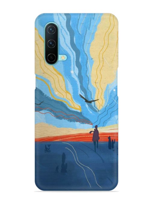 Minimal Abstract Landscape Snap Case for Oneplus Nord Ce (5G) Zapvi