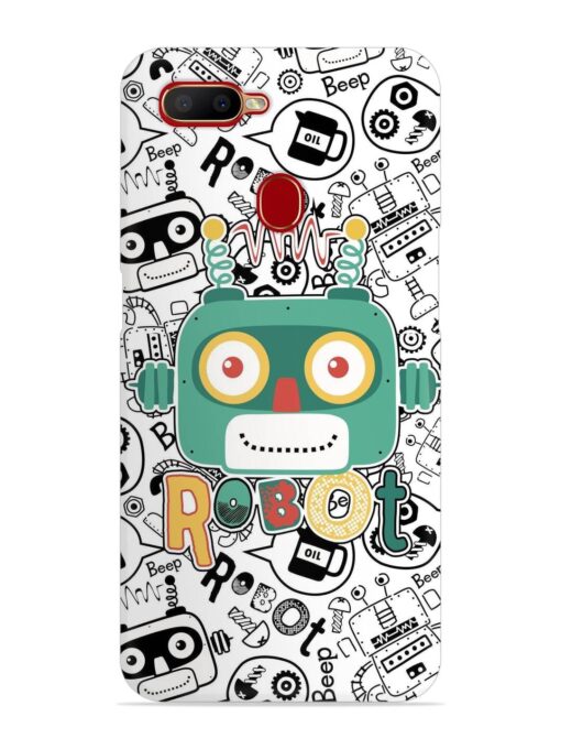 Robot Modern Seamless Pattern Snap Case for Oppo A11K Zapvi