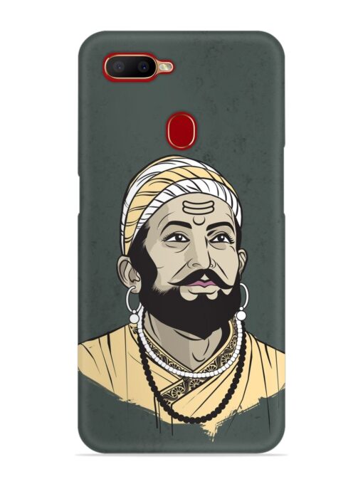 Shivaji Maharaj Vector Art Snap Case for Oppo A11K