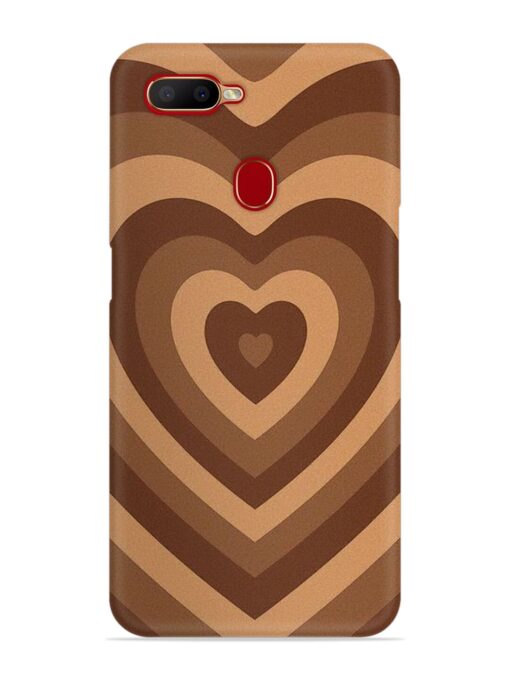 Brown Heart Snap Case for Oppo A11K Zapvi