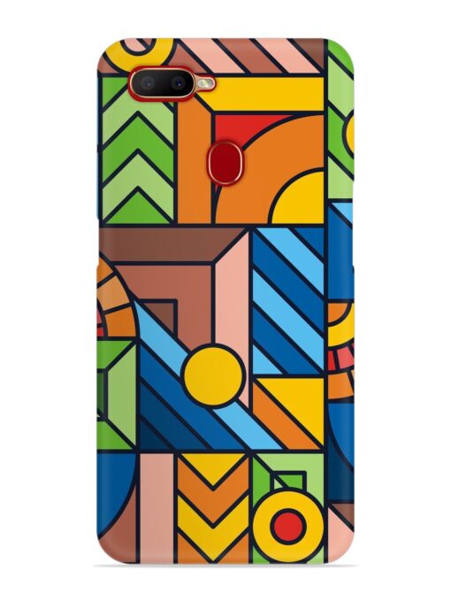 Colorful Geometric Snap Case for Oppo A11K Zapvi