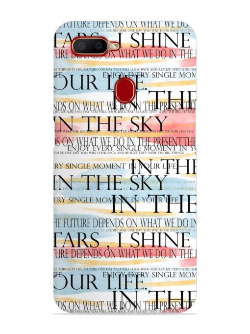 Seamless Slogans Pattern Snap Case for Oppo A11K Zapvi