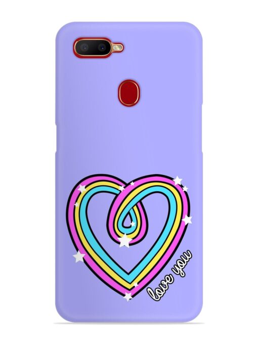 Colorful Rainbow Heart Snap Case for Oppo A11K