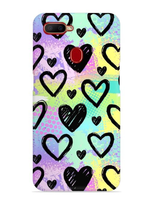 Bright Pattern Hearts Snap Case for Oppo A11K Zapvi