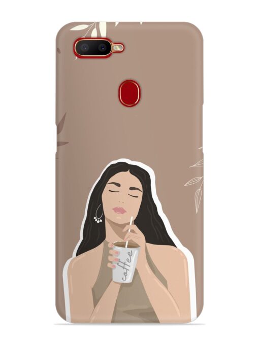 Girl With Coffee Snap Case for Oppo A11K Zapvi