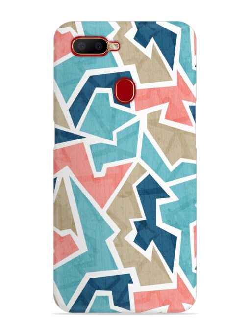 Vintage Geometric Triangle Snap Case for Oppo A11K Zapvi