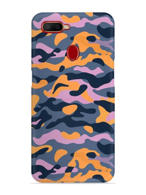 Camouflage Army Military English Orange Art Snap Case for Oppo A12