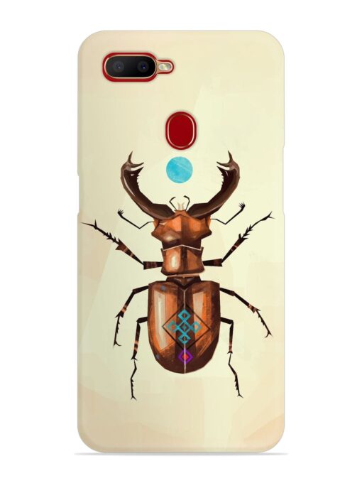 Stag Beetle Vector Snap Case for Oppo A12 Zapvi