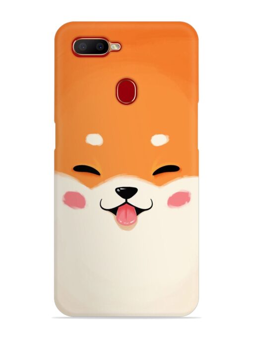 Cute Dog Face Vector Snap Case for Oppo A12