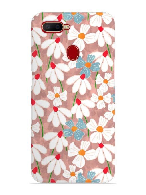 Abstract Petal Flowers Snap Case for Oppo A12 Zapvi