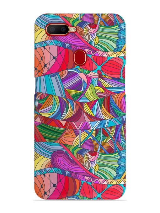 Seamless Patterns Hand Drawn Snap Case for Oppo A12 Zapvi