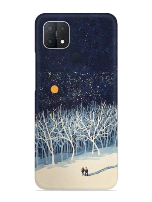 Full Moon Snowshoe Tour Snap Case for Oppo A15 Zapvi