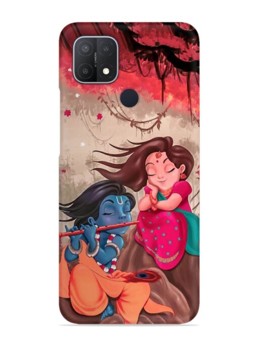 Radhe Krishna Water Art Snap Case for Oppo A15 Zapvi