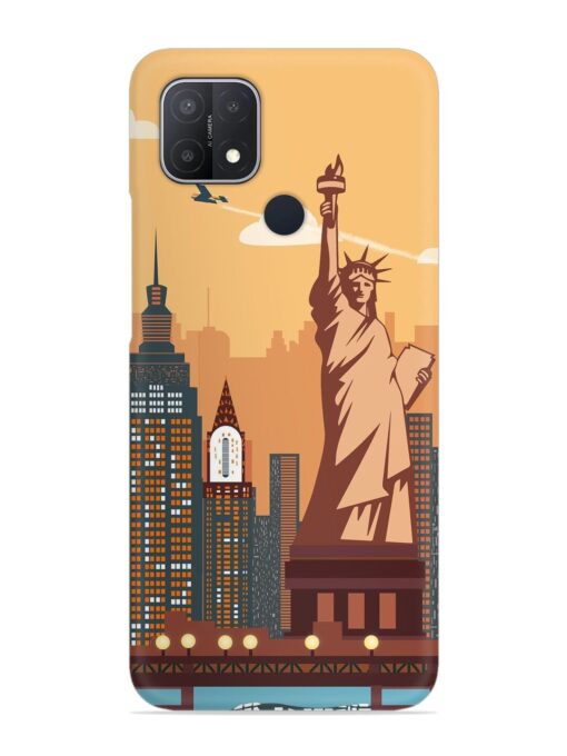 New York Statue Of Liberty Architectural Scenery Snap Case for Oppo A15