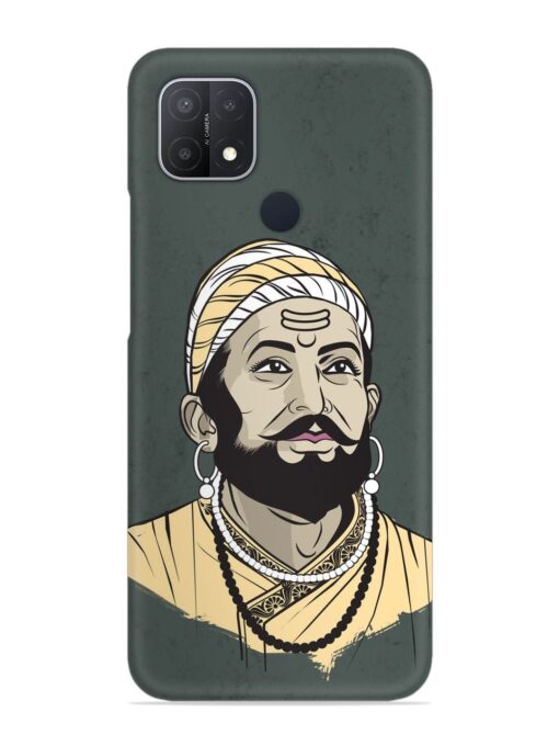 Shivaji Maharaj Vector Art Snap Case for Oppo A15 Zapvi